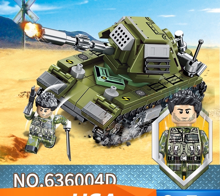 PANLOS 636004 Military Series Peace Messenger 4 in 1 Headquarters Children's Building Block Toy