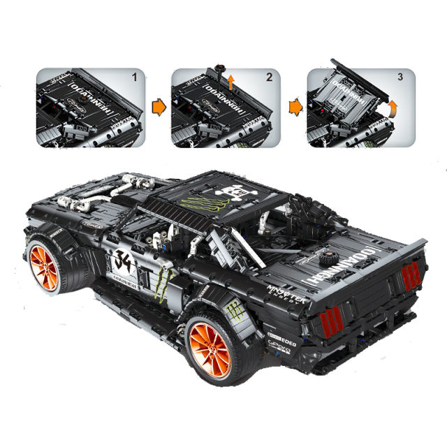 J90068 3219PCS Technic Series Super car Mustang Hoonicorn V2 Building Blocks Toys  20102 9007 From China