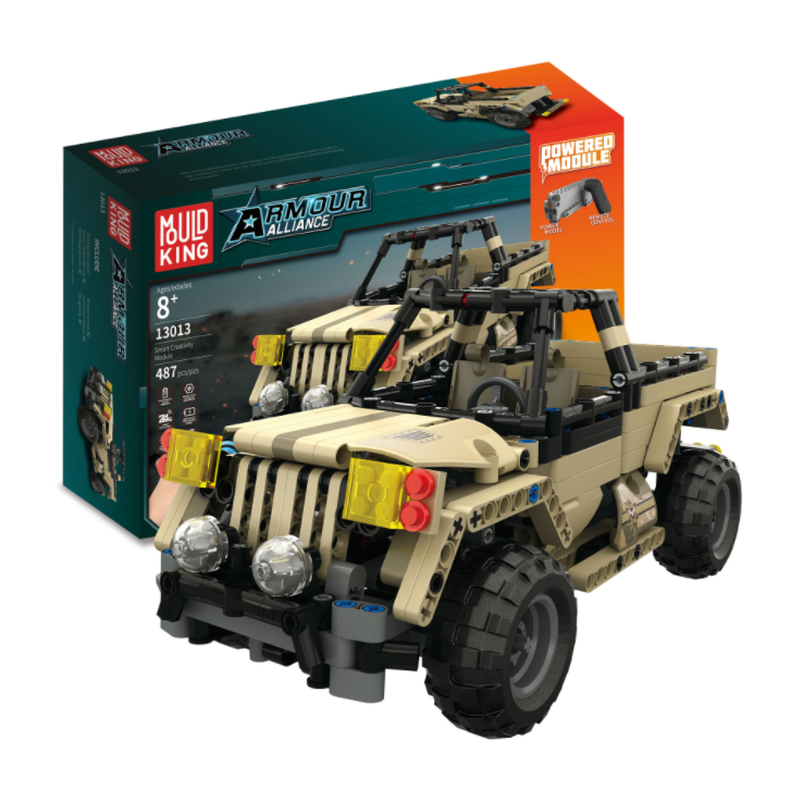 MouldKing 13013 Technic Series 13013 Armored Union Military Pickup Truck Building Blocks 495pcs Brick Kids Toys Gifts From China