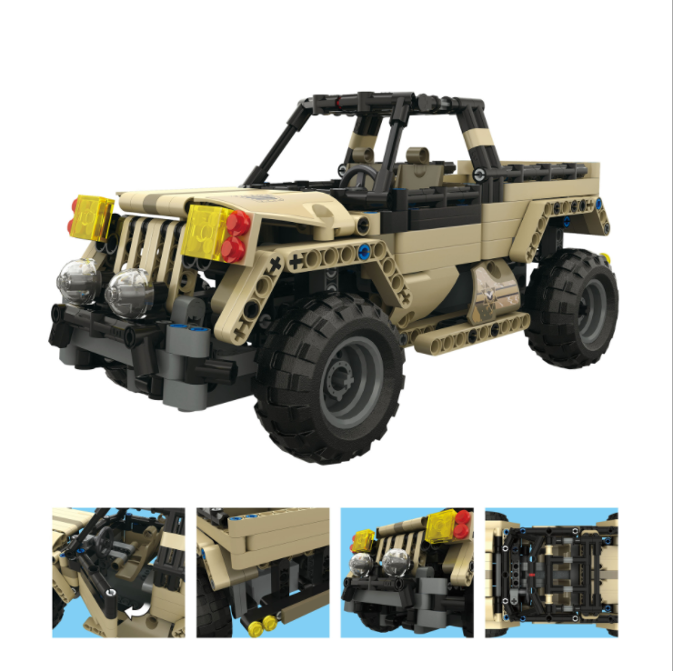 MouldKing 13013 Technic Series 13013 Armored Union Military Pickup Truck Building Blocks 495pcs Brick Kids Toys Gifts From China