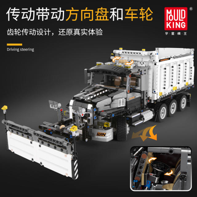 MouldKing 13166 Technic series The MOC-29800 Snowplow Truck Model 42078 Building Blocks Bricks Kids Toys Boy's from China