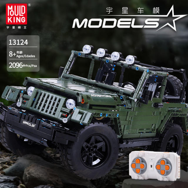 MouldKing 13124 Technic Series MOC Technic Series RC Jeepsly  Adventure Off-Road Vehicle Car Model Building Blocks 20090 DIY Toys Gifts