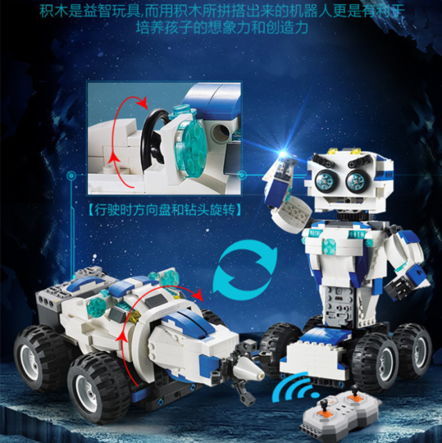 C51028 606Pcs 2 IN 1 Mode Transform RC Robot Technic Building Blocks Bricks Car Toys for kids Ship From China