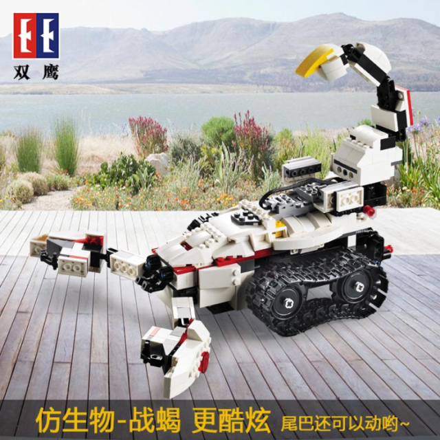 C51027 710Pcs Technic RC Transformation Robot MOC 2IN1 Changeable Vehicle 2.4G Remote Control Model Building Bricks child Toys Ship From China