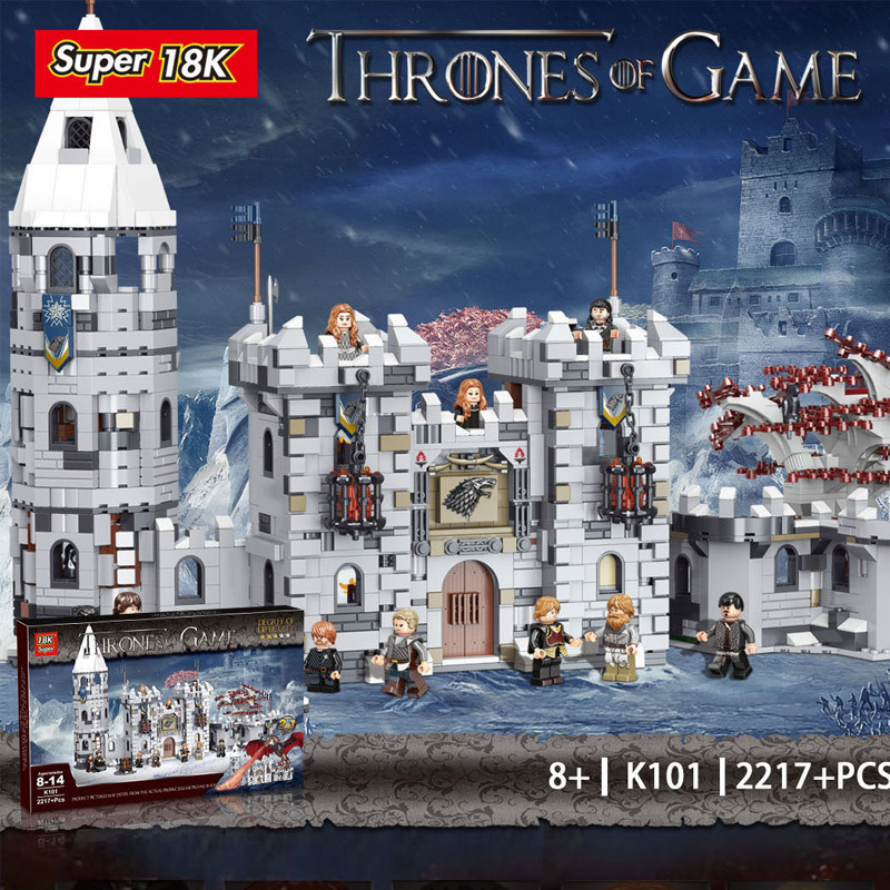 K101 Movie Series Game of Thrones Winterfell Building Blocks 18K Bricks Toys For Gift From China