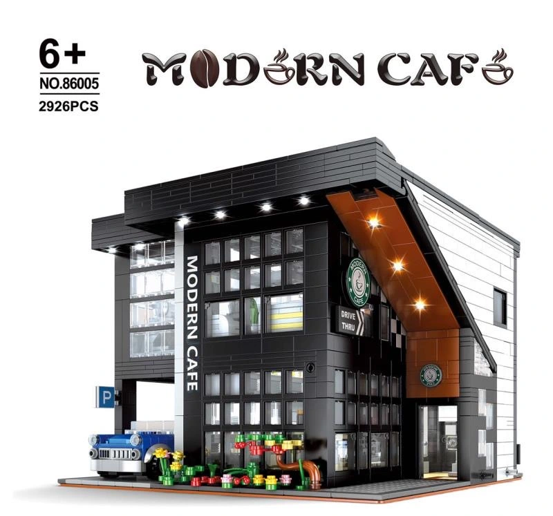 JUHANG 86005 Creator Series Modern Cafe Modular 2020 Building Blocks 2803pcs Bricks Toys Gift For Child