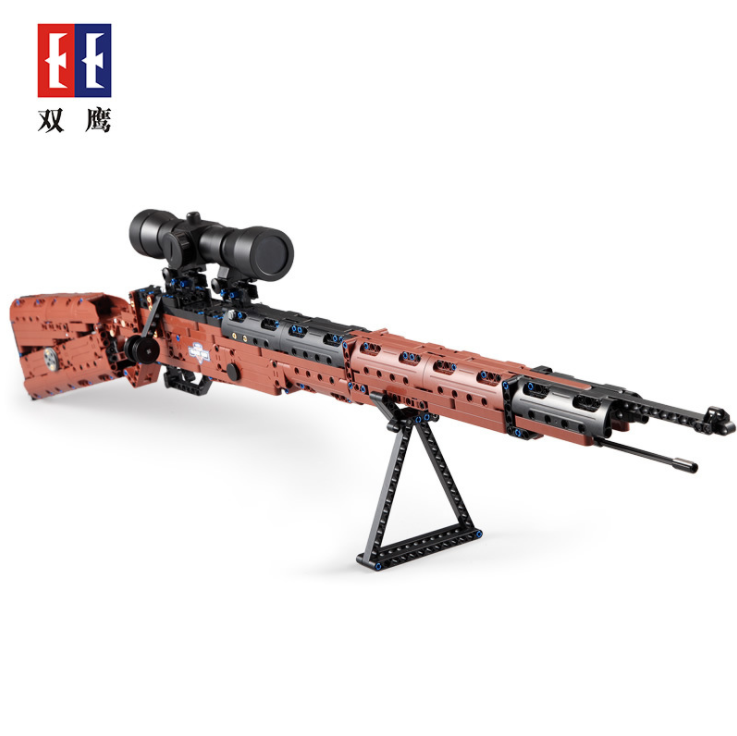 DoubleE C61010  98k Sniper Grab Model Bulletable Simulation Gun Building Block 653pcs Bricks Gun Toys Gifts From China