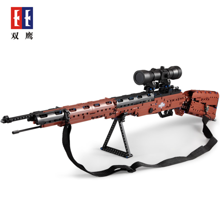 DoubleE C61010  98k Sniper Grab Model Bulletable Simulation Gun Building Block 653pcs Bricks Gun Toys Gifts From China