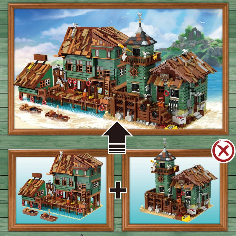 Urge 30102 Street View Series Captain's Wharf  Building Block Model 2745pcs Bricks Collection DIY Toy Gift for Children from China