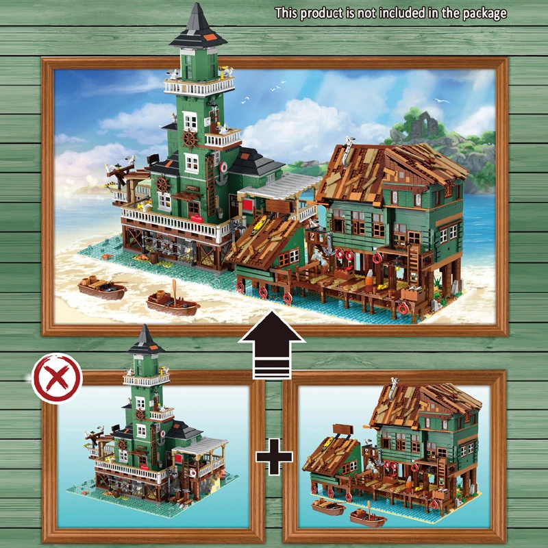 Urge 30102 Street View Series Captain's Wharf  Building Block Model 2745pcs Bricks Collection DIY Toy Gift for Children from China