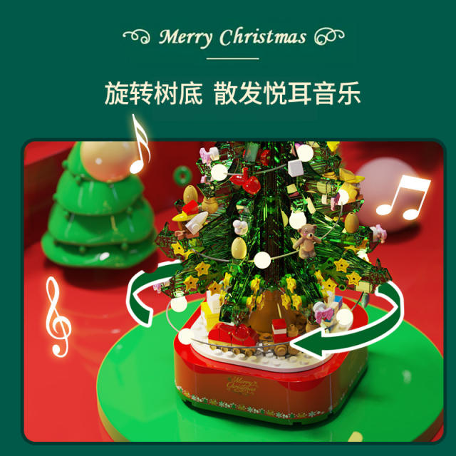 SEMBO 601097 486PCS Idea seriesChristmas tree music box Building Blocks Toys from China