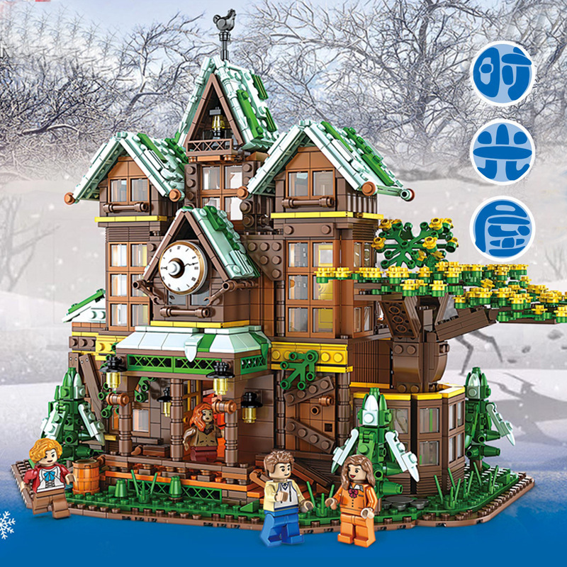 JUHANG 86002 Creator Series The Time Room House Building Blocks 2466pcs Bricks Toy Gift For Child