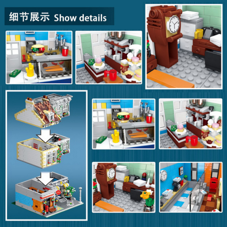 Urge 10198 MOC Creator Street View Series Post Office Building Model Children's Puzzle Assembled Building Blocks 3716pcs Bricks From China