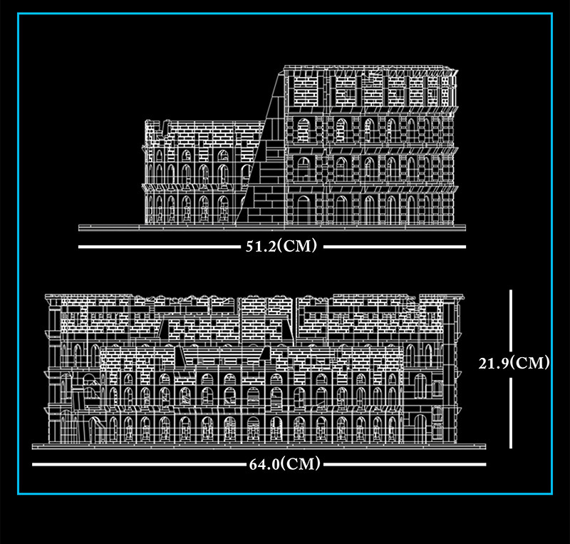 MouldKing  22002 Architecture Famous Building Series The Colosseum Building Blocks 6466pcs Toy  From China 49020