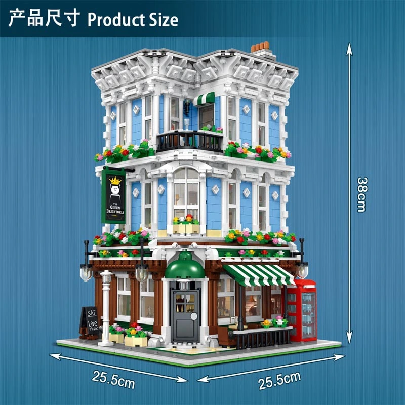 Urge UG-10197 Commercial City Street View The Queen Bricktoria Building Blocks 3678pcs Bricks Model Toy From China