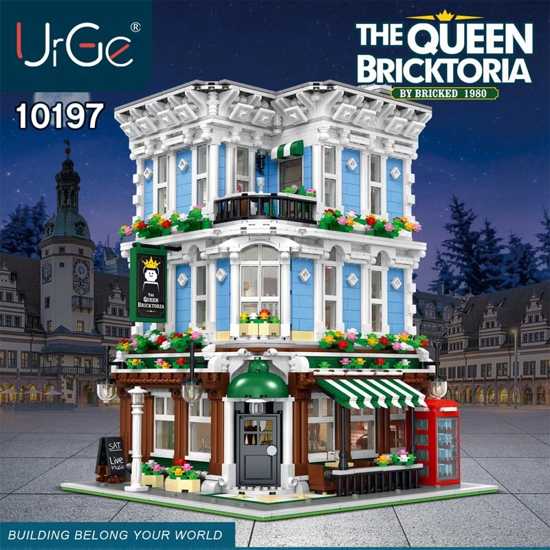 Urge UG-10197 Commercial City Street View The Queen Bricktoria Building Blocks 3678pcs Bricks Model Toy From China