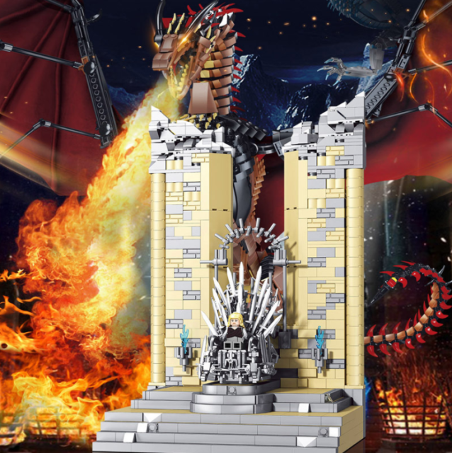 Super18K K130 Iron Throne 1146pcs Game of Thrones Iron Throne Building Block Toys from China