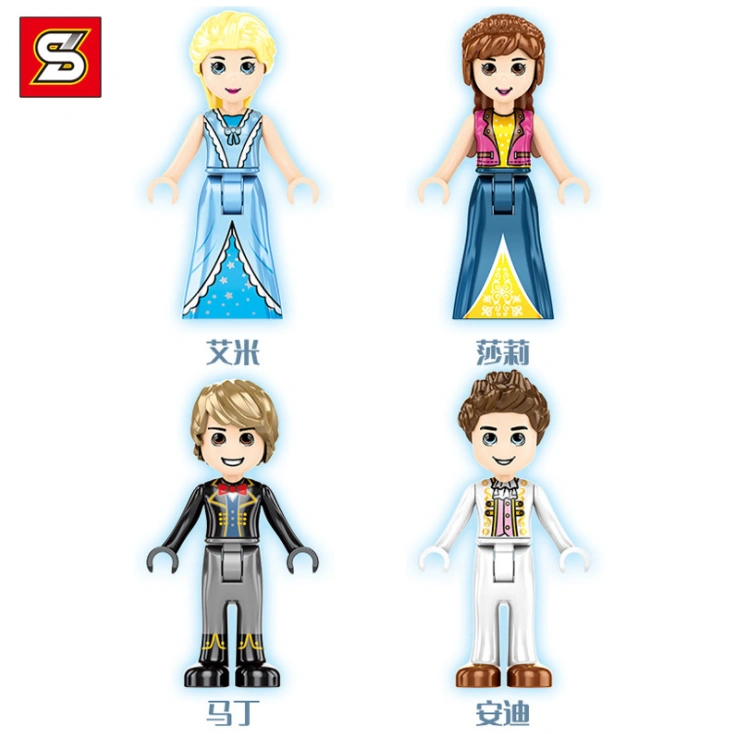 SY 6577 Ice And Snow Castle Girl Street View Building Block Educational 445 PCS Toy From China