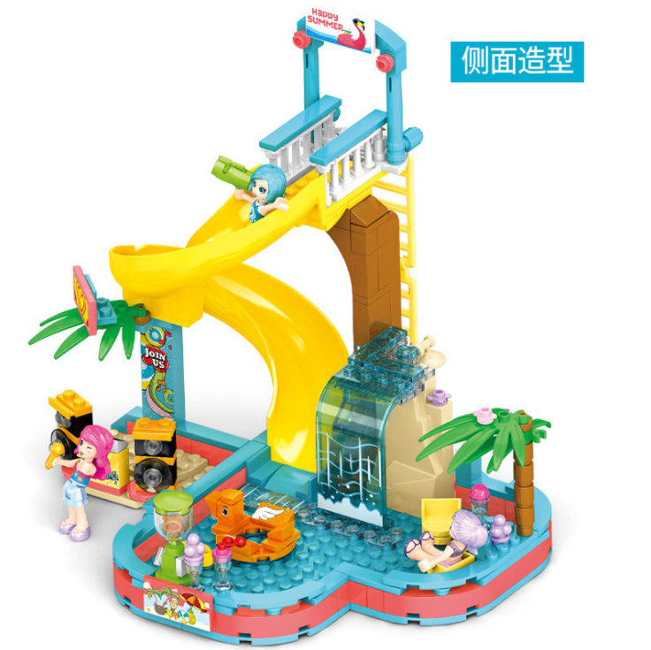 SY 6574 257pcs Small Water Park Building Blocks Toy From China