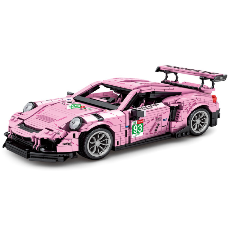 SY 0003 1063pcs GT3 Pink Sports Car Building Block From China