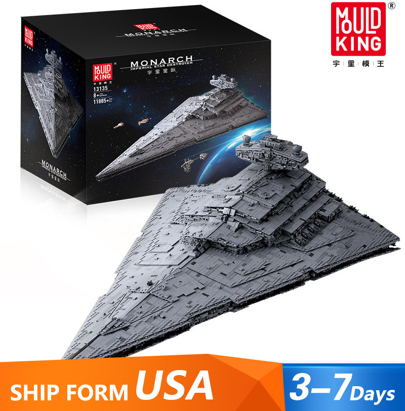 Mould King 13135 Star Wars ISD Monarch Space Ship Building Blocks 11885PCS Bricks Toys From USA 3-7 Days Delivery