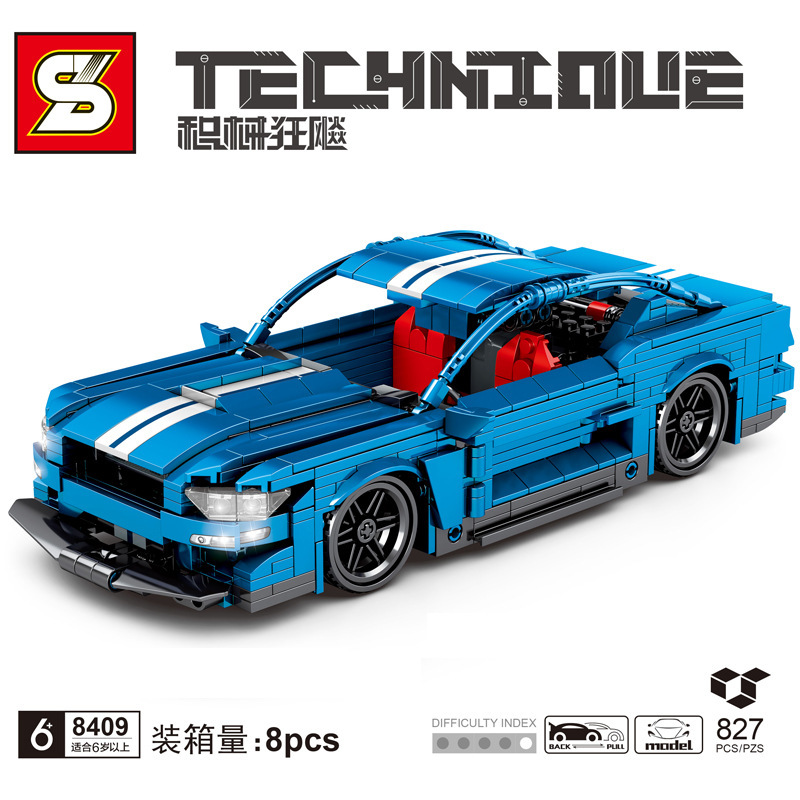 【Clearance Stock】SY 8409 Jaeger Boom Upgraded Ford MustangBuilding Block 827pcs Bricks Toy From China