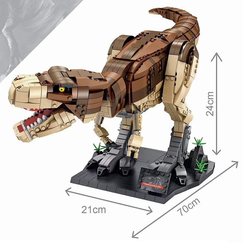 PANLOS 611001 611002 Tyrannosaurus Dinosaur Simulation Model Building Block 1813pcs Bricks Toy from China