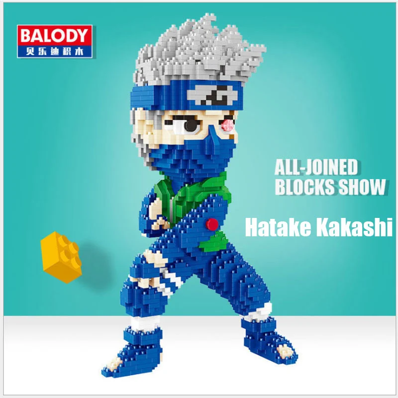 Balody 16093/16094 Hatake Kakashi UZUMAKI NARUTO Cartoon Model Sets Building Blocks 1670pcs/1570pcs Toys （no tax)