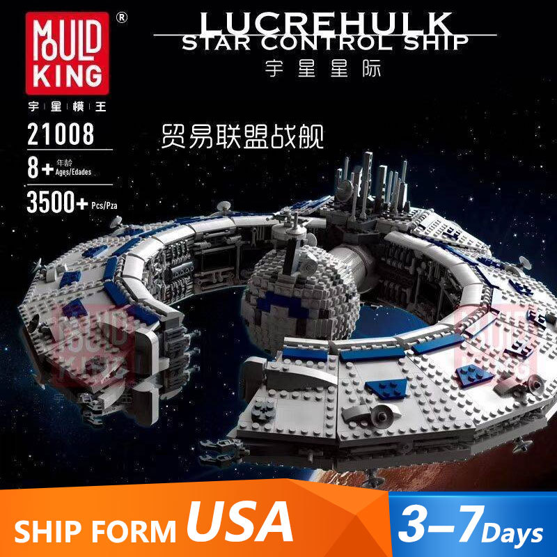 Mould King 21008 Lucrehulk Star Control Ship From USA 3-7 Days Delivery