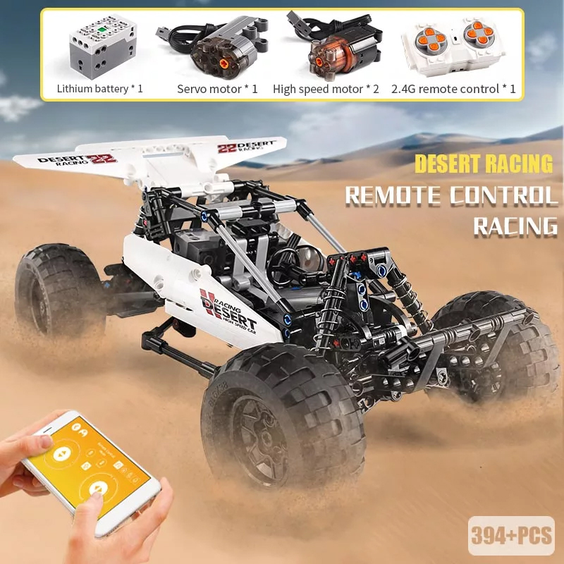 Mould King 18001 Technic Series PF Buggy 2 Model Building Blocks 394pcs Bricks APP Remote Control Children's Toys MOC-1812 Ship From