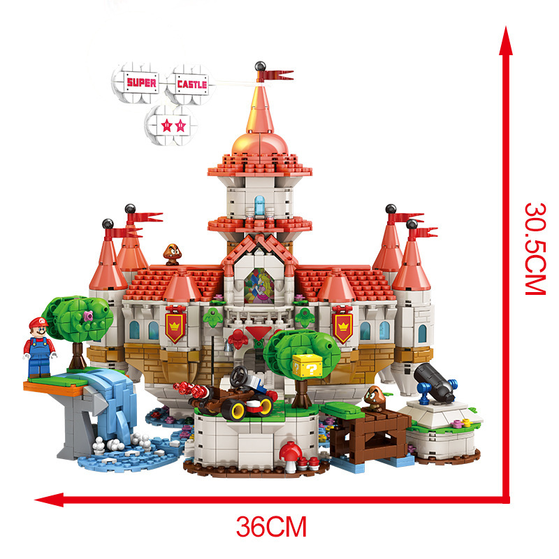 LQS 67601 Movie & Game Series Super Mary Castle Peachy Castle Building Block 2614pcs Bricks Toy  From China