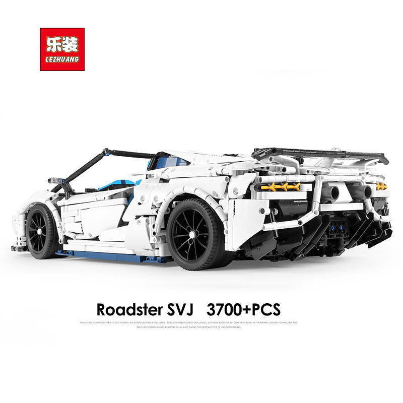 LZ 2101 Technic 'Lamborghini' Aventador SVJ Roadster building blocks 3700pcs Toys For Gift ship from China