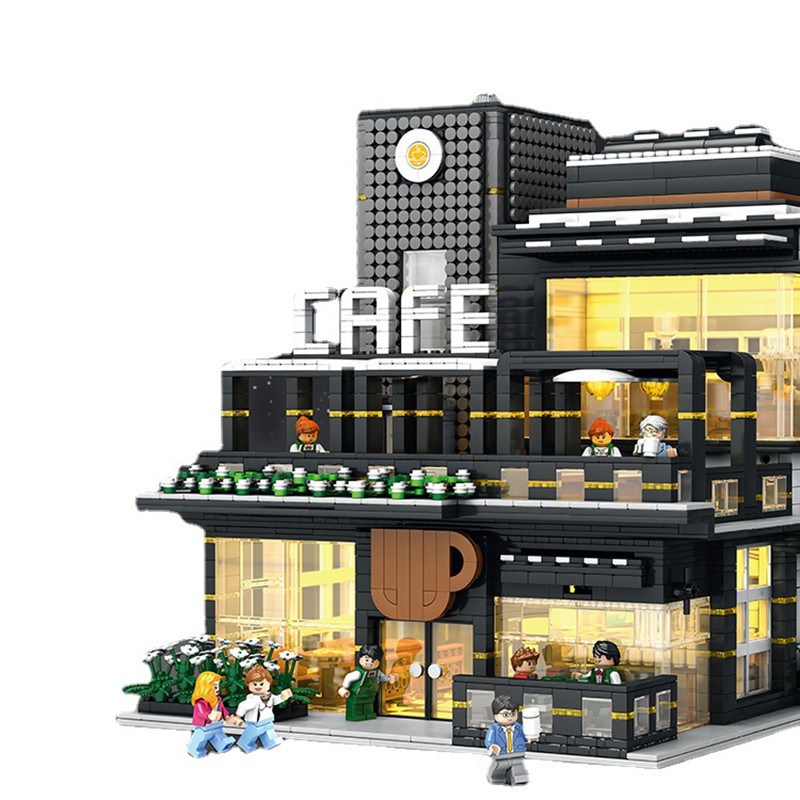 JUHANG 86007 City Street Corner cafe building blocks 4304pcs Toys For Gift from China