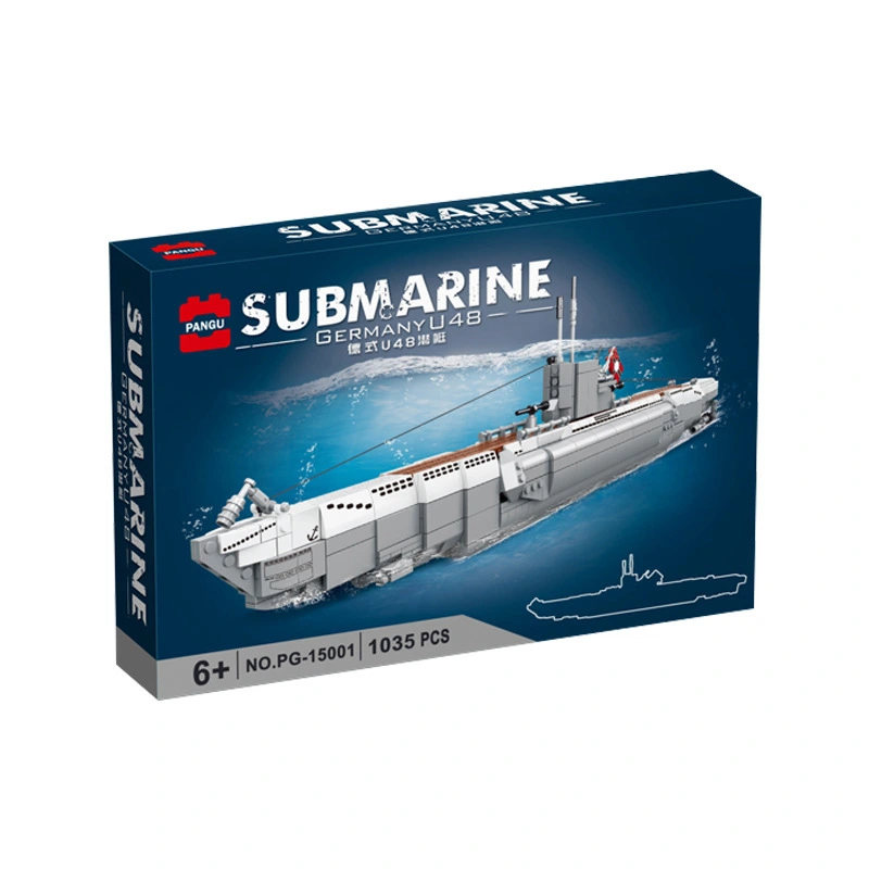 PANGU 15001 Military series Submarine Germany U 4B building blocks 1035pcs bricks Toys For Gift ship from China