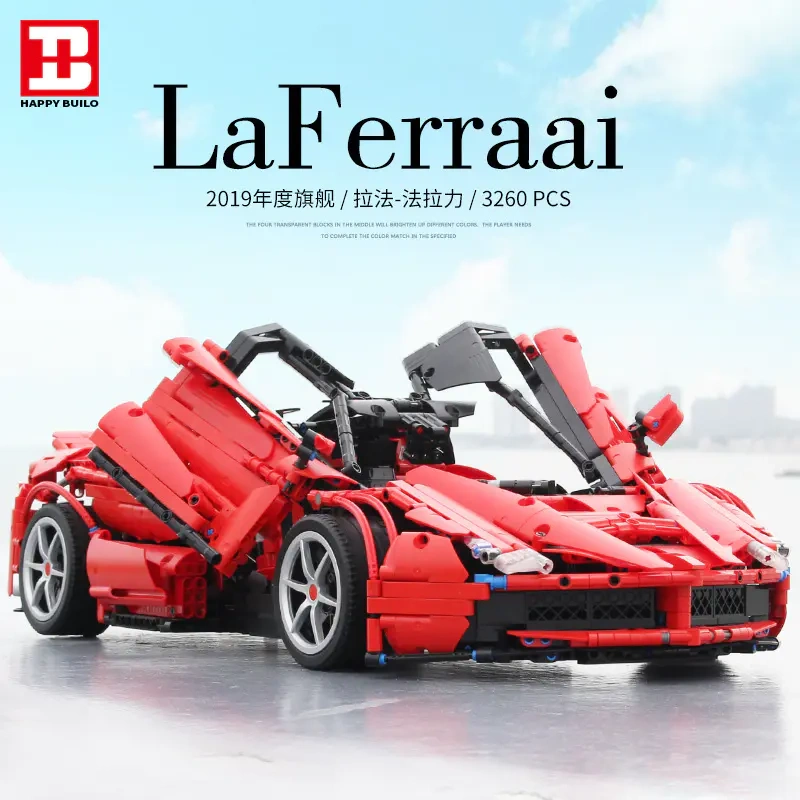 happyBuild XQ1002 Technic-Ferrari-Rafa building blocks 3260pcs bricks Toys For Gift from China