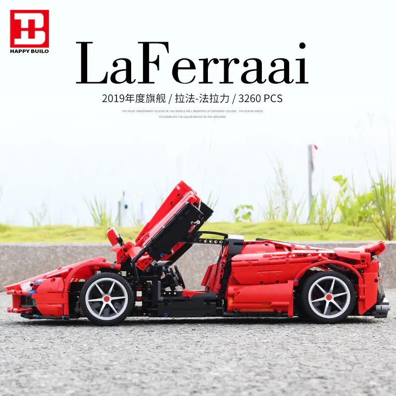 happyBuild XQ1002 Technic-Ferrari-Rafa building blocks 3260pcs bricks Toys For Gift from China