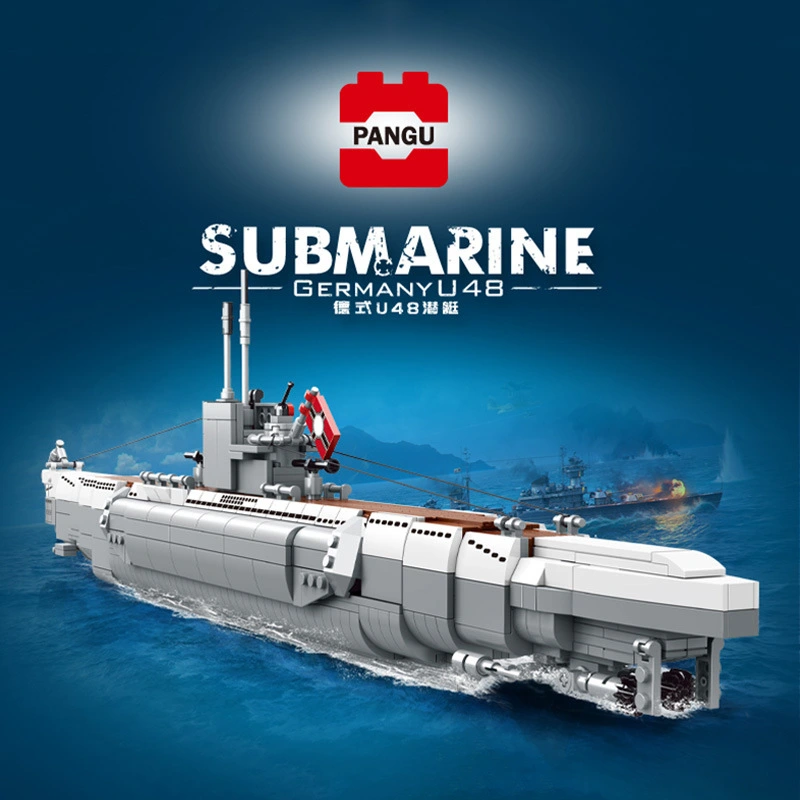 PANGU 15001 Military series Submarine Germany U 4B building blocks 1035pcs bricks Toys For Gift ship from China