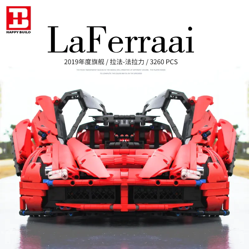 happyBuild XQ1002 Technic-Ferrari-Rafa building blocks 3260pcs bricks Toys For Gift from China