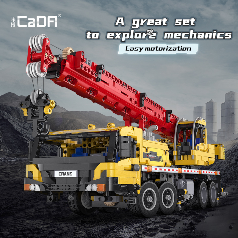CaDA C61081 Technic Functional Remote Control Crane Truck building blocks 1831pcs bricks Toys From China Delivery.