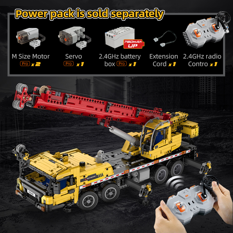 CaDA C61081 Technic Functional Remote Control Crane Truck building blocks 1831pcs bricks Toys From China Delivery.