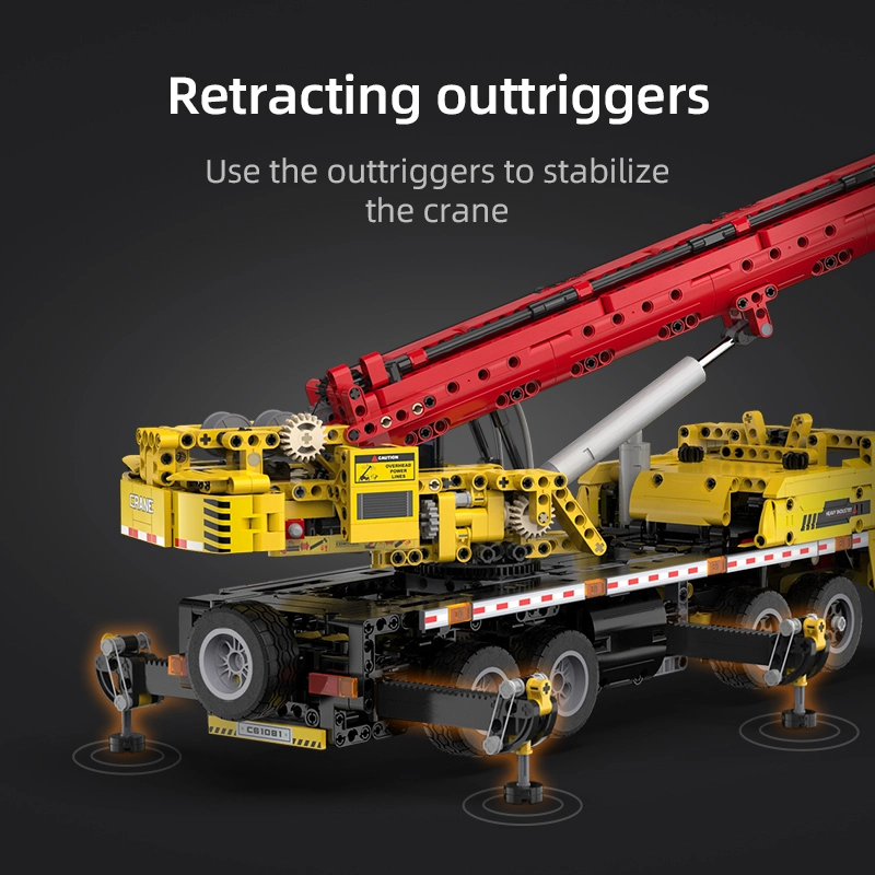 CaDA C61081 Technic Functional Remote Control Crane Truck building blocks 1831pcs bricks Toys From China Delivery.