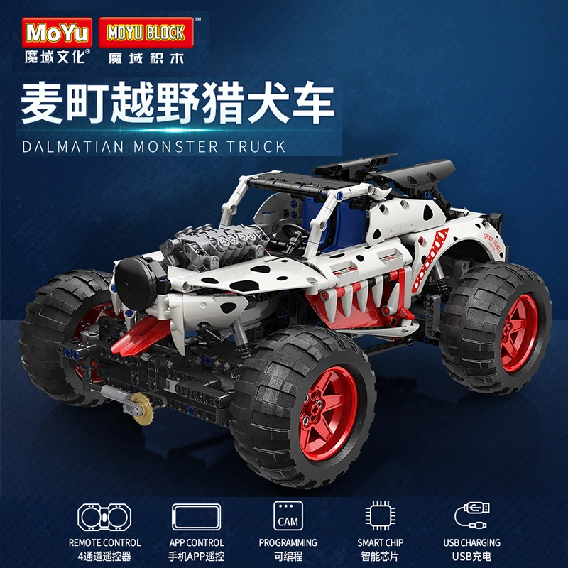 MOYU 88006 Technic DALMATIAN-MONSTER-TRUCK building blocks 987pcs bricks Toys For Gift From China