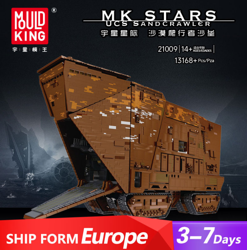 Mould King 21009 SANDCRAWLER WITH FULL INTERIOR MOC-12922 Ship From Europe 3-7 days Delivery