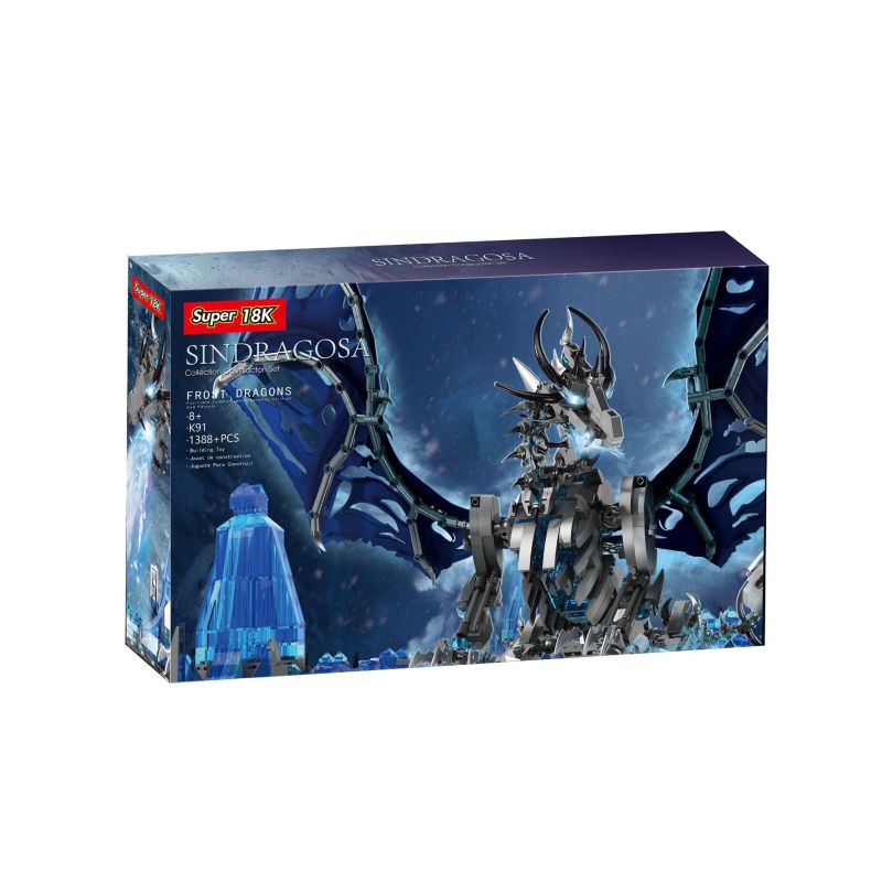 Super 18K K91 Game world of warcraft Frost Dragons building blocks 1680pcs bricks Toys For Gift ship from China