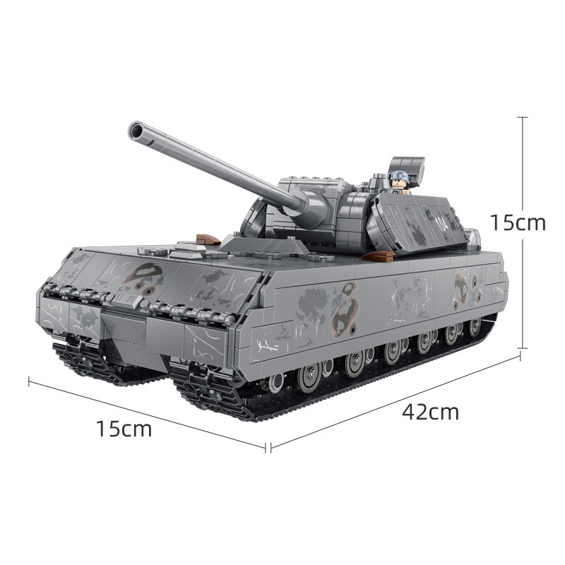 PANLOS 628009 Military German Panzer VIII Maus building blocks 2127pcs bricks Toys For Gift from China