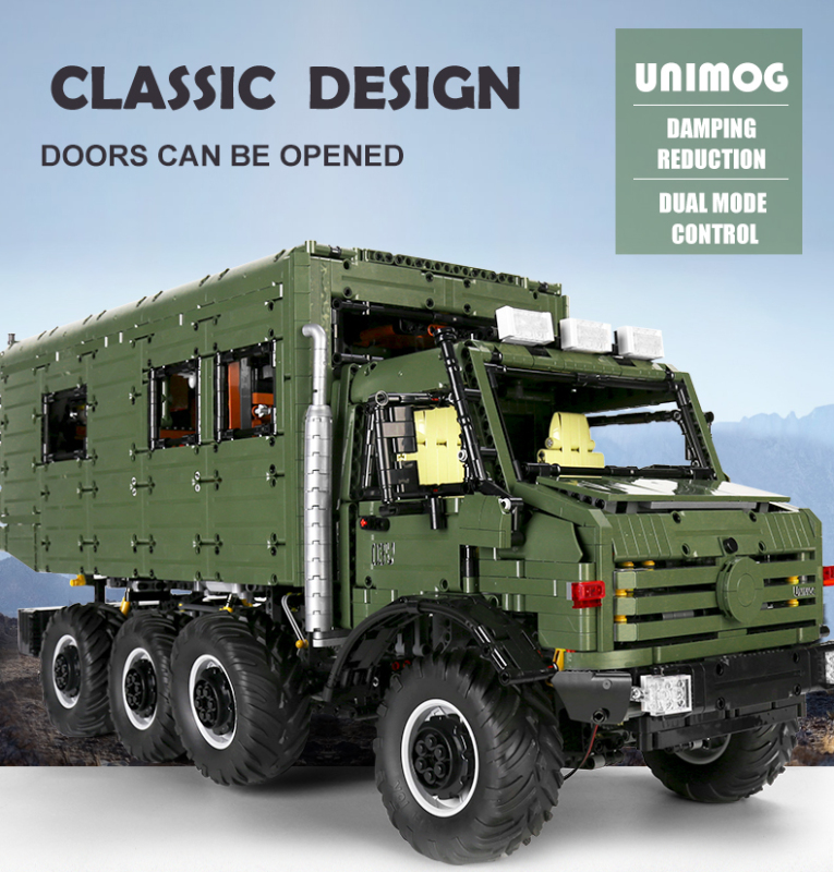 LR-J907 Technology Model Series Unimog RV Building Block 6689PCS Bricks Toy Ship From China