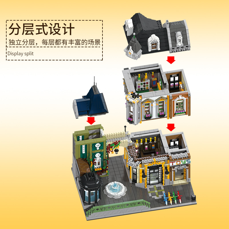 JIESTAR 89112 City Street Toy Shopping Mall building blocks 5290pcs bricks Toys For Gift from China