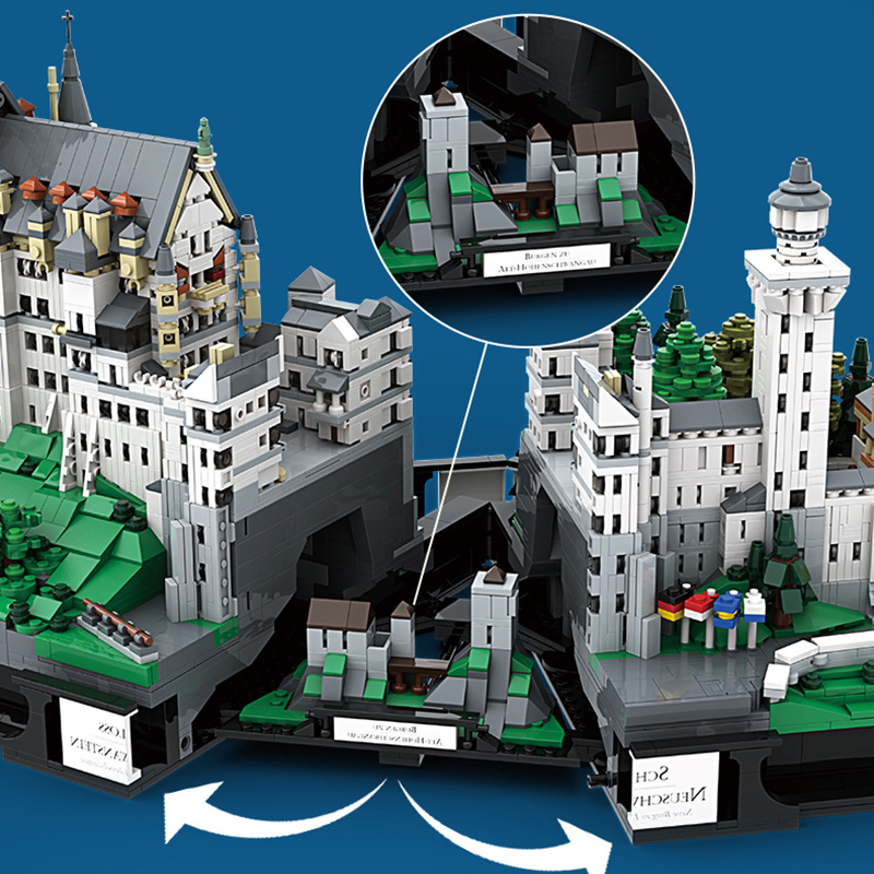 XINGBAO 05002 City Street New Swan Stone Castle building blocks 7437pcs bricks Toys For Gift 10194 ship from China