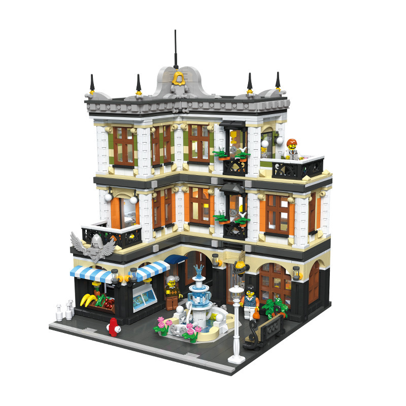 JIESTAR 89113 City Street The Fountain Square building blocks 3420pcs bricks Toys For Gift 10194 ship from China