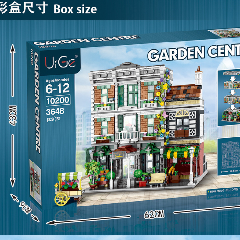 UrGe 10200 City Street Modular Garden Centre Building Blocks 2716pcs Bricks Toys For Gift From China
